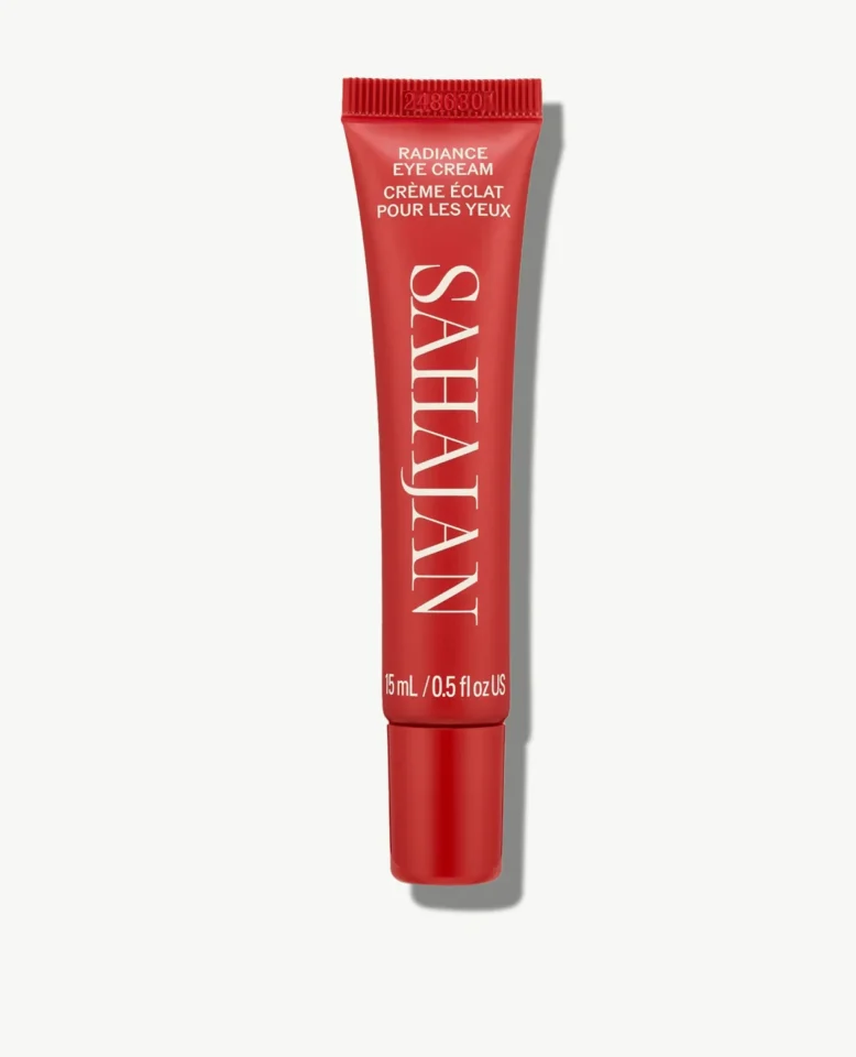 Sahajan Radiance Eye Cream with niacinamide, vitamin C, and adaptogens product tube